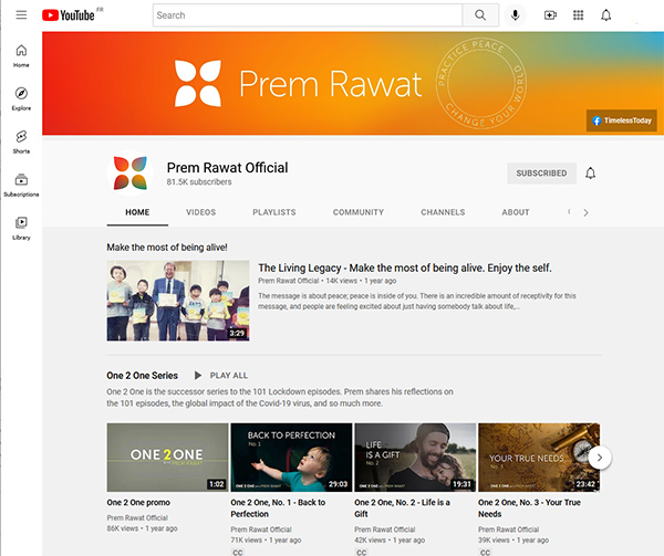 Prem Rawat’s Official YouTube Channel