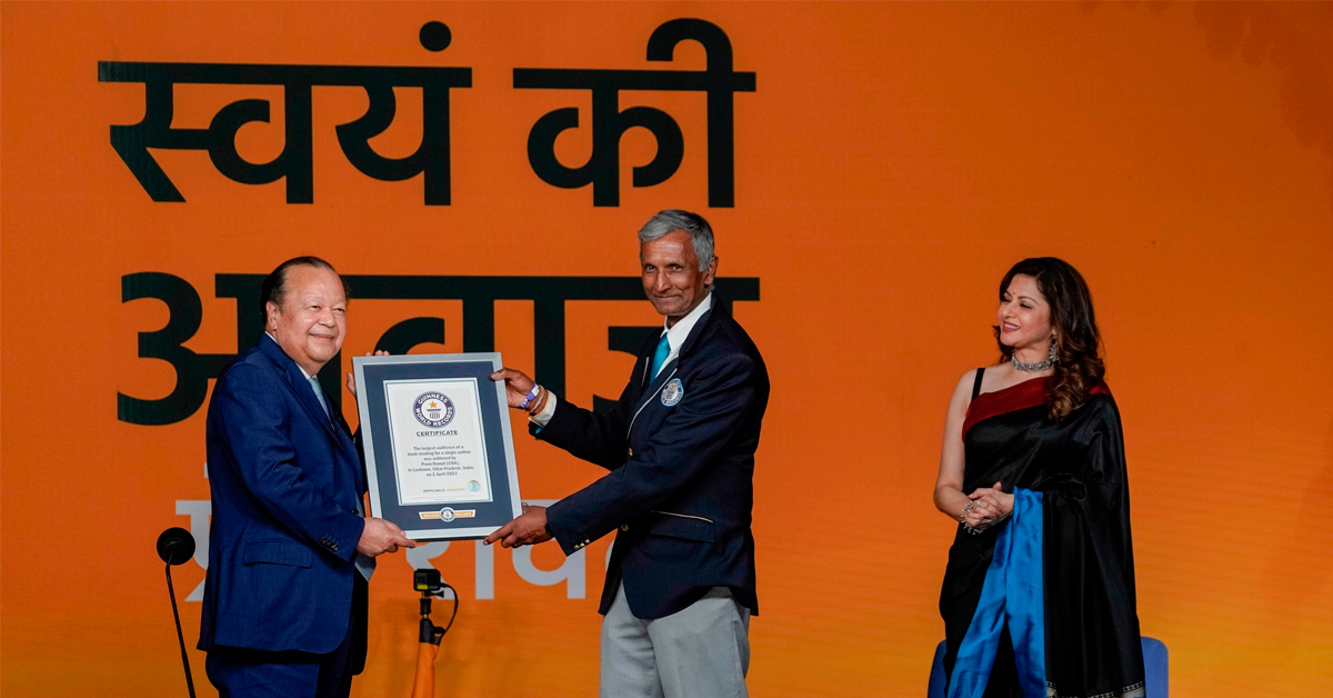 El autor del best seller «Escúchate», Prem Rawat, marca un nuevo record Guinness en su presentación.