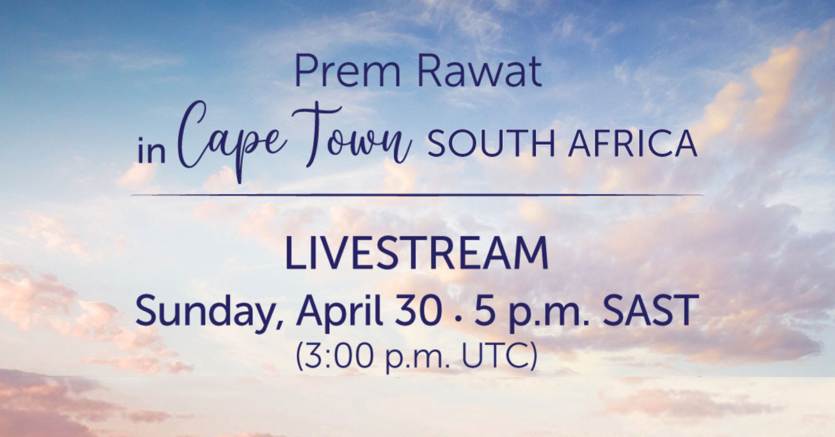 LiveStream with Prem Rawat in Cape Town, South Africa
